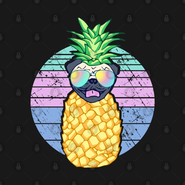 Aesthetic Pineapple Pug Doodle by FandomizedRose