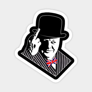 Winston Churchill Middle Finger Magnet