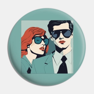 Sunnies Selfies Fashionable Frames Artful Couple Patrick Nagel Art Deco Pin