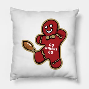 San Francisco 49ers Gingerbread Man Pillow