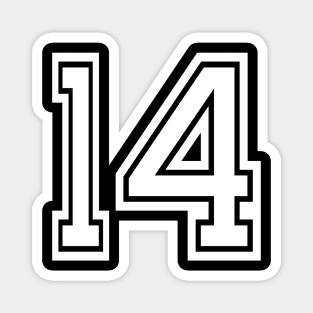 Numbers 14 for a sports team, group, or community Magnet