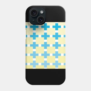 A mosaic in blue and beige colors Phone Case