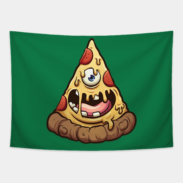 Pizza Monster Eye Tapestry by Mako Design 