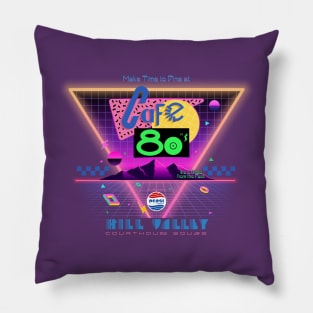 Back to the Future Cafe 80s Retro Shirt Design Pillow