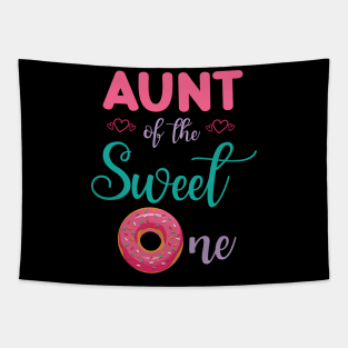 Aunt Of The Sweet One Donut Cake Happy Me Uncle Niece Nephew Tapestry