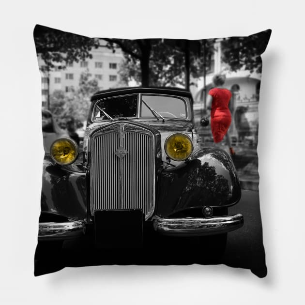 lady in red Pillow by hottehue