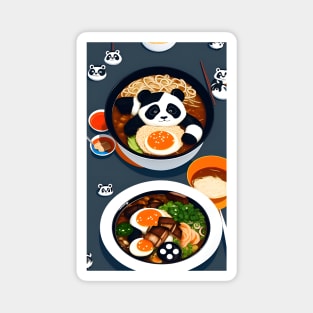 cute panda ramen art drawing illustration Magnet