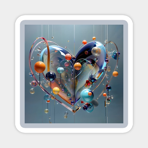 Scene with glass heart Magnet by bogfl