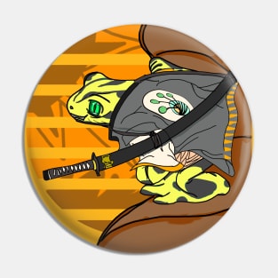 Autumn Frogmurai - Samurai Frog Swordsman Pin