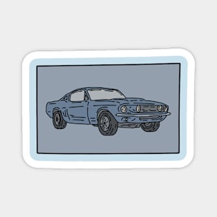 old muscle car Magnet