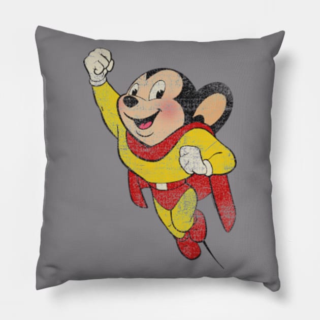 MIGHT- Vintage style Pillow by ROBZILLA