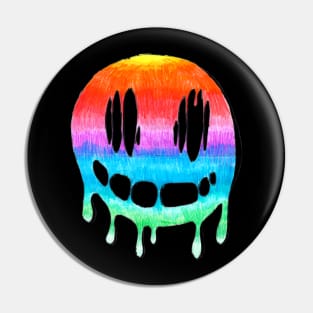 Smiley face metling (rainbow / multicolor) Pin