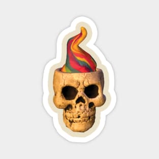 Flame Skull Magnet