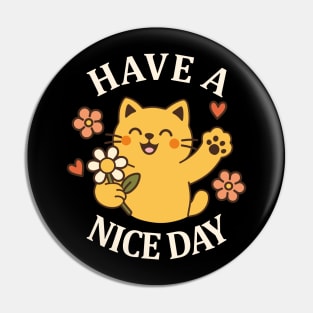 Sweet Kitty with a Bloom Pin