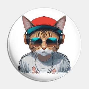 Hip Hop Cat Pin