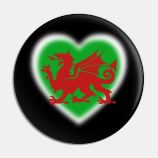 Welsh Dragon Heart Pin