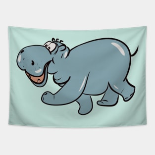 funny hippo for everyone Tapestry