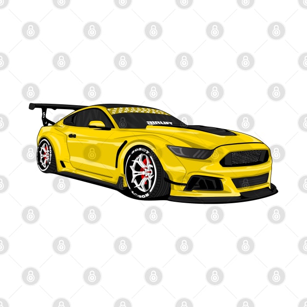 MUSTANG WIDEBODY GOLD by VENZ0LIC