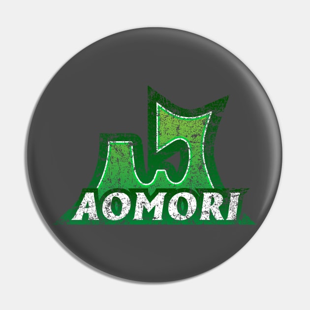 Aomori Prefecture Japanese Symbol Distressed Pin by PsychicCat