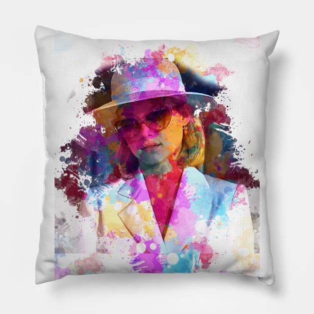 Scarface - Elvira Watercolor Illustration Pillow by Punyaomyule