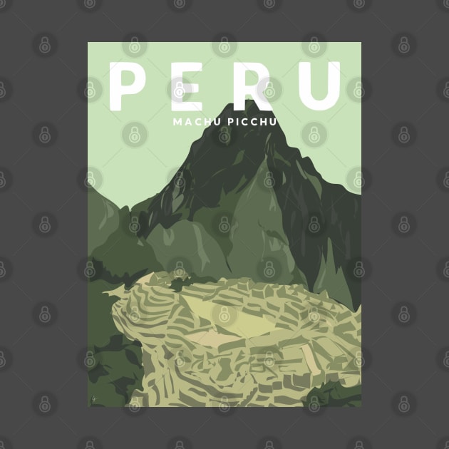Machu Picchu, Peru Travel Poster by lymancreativeco