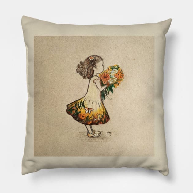 A Bouquet Of Love Pillow by Yvonne Flannery