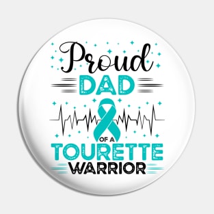 Proud Dad Of A Tourette Warrior Tourette Syndrome Awareness Pin