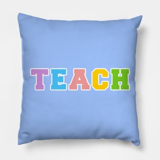 TEACH Rainbow Pillow