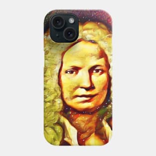 Antonio Vivaldi Snow Portrait | Antonio Vivaldi Artwork 15 Phone Case