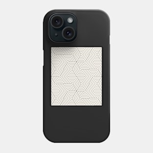 B&W Minimalist Geometric Retro Pattern Phone Case