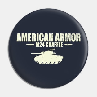 WW2 M24 Chaffee Tank (distressed) Pin