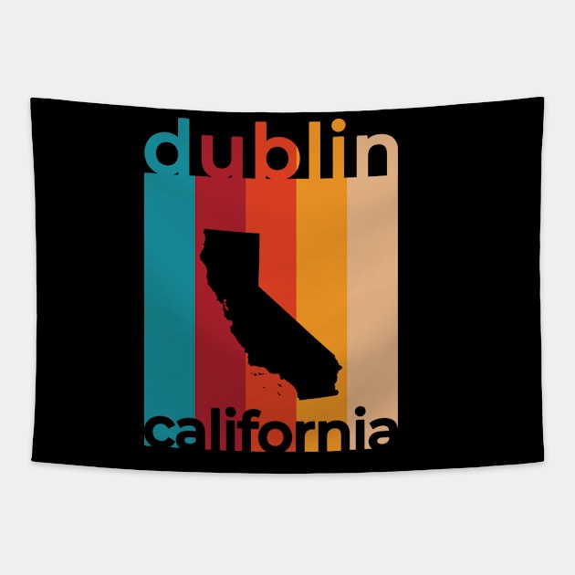 Dublin California Retro Tapestry by easytees