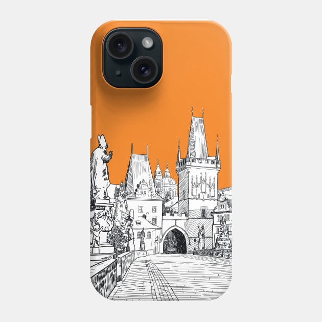 Charles Bridge in Prague Phone Case by StefanAlfonso