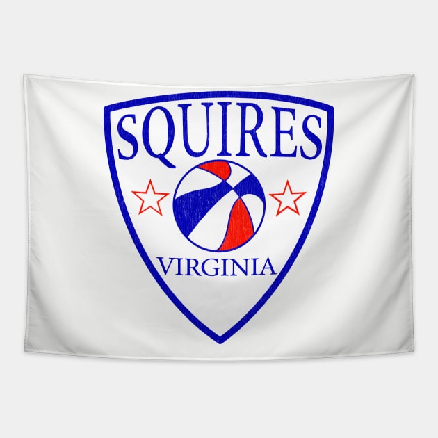 Defunct Virginia Squires ABA Basketball Tapestry by LocalZonly