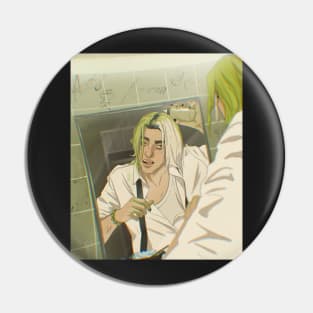 Anime boy with green hair Pin