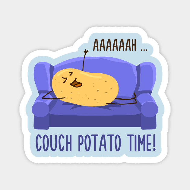 Couch Potato Time Magnet by AnishaCreations