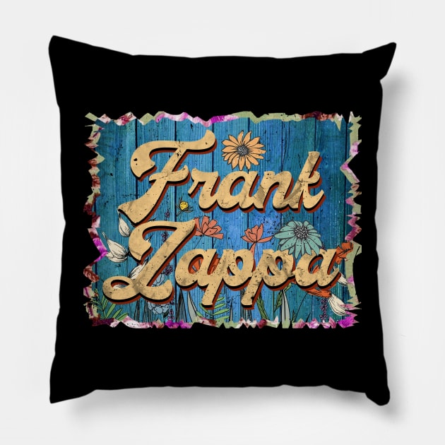 Retro Frank Name Flowers Zappa Limited Edition Proud Classic Styles Pillow by Friday The 13th