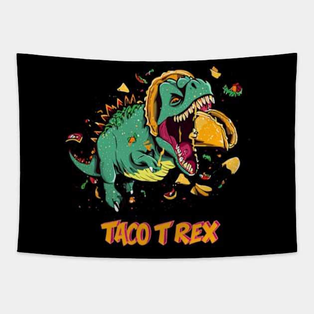 Taco T-Rex Tapestry by myvintagespace