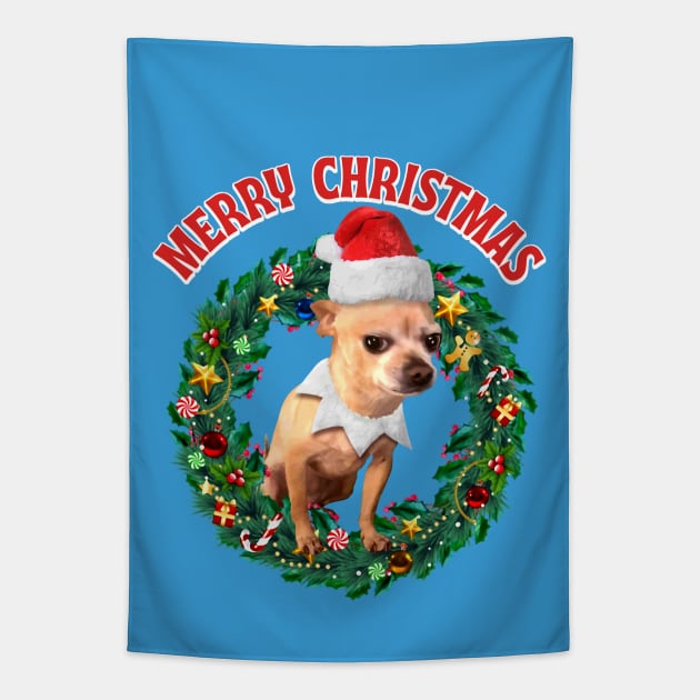 Merry Christmas Angry Elf! Tapestry by Weenie Riot