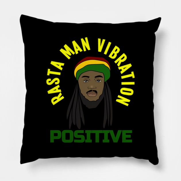 Positive vibration, Rastafari, Ethiopian, Reggae, Rasta Pillow by alzo