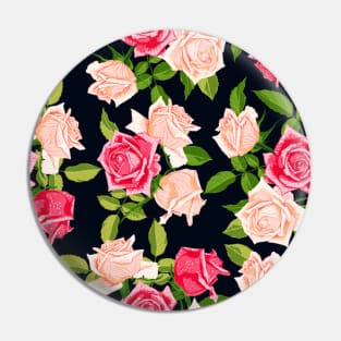 Colorful Abstract Beautiful Floral Pattern Artwork Pin