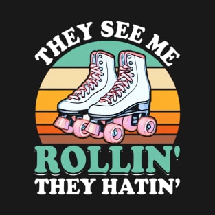 Roller Skating Retro and Sexy Roller Girl T-Shirt