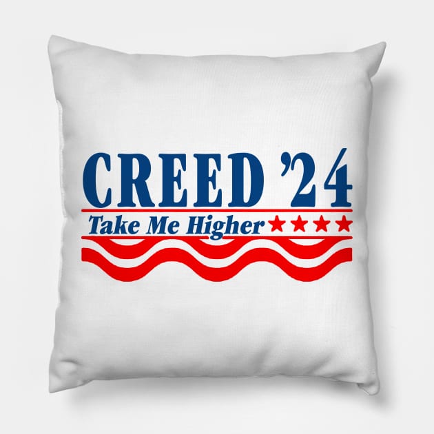 Creed 24 Take Me Higher Creed For President 2024 Pillow by Drawings Star