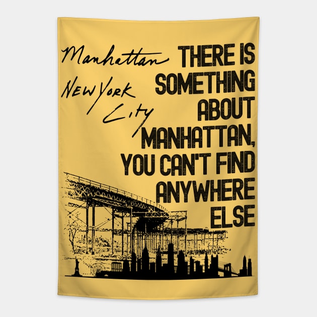 Vintage Manhattan New York Tapestry by Souls.Print