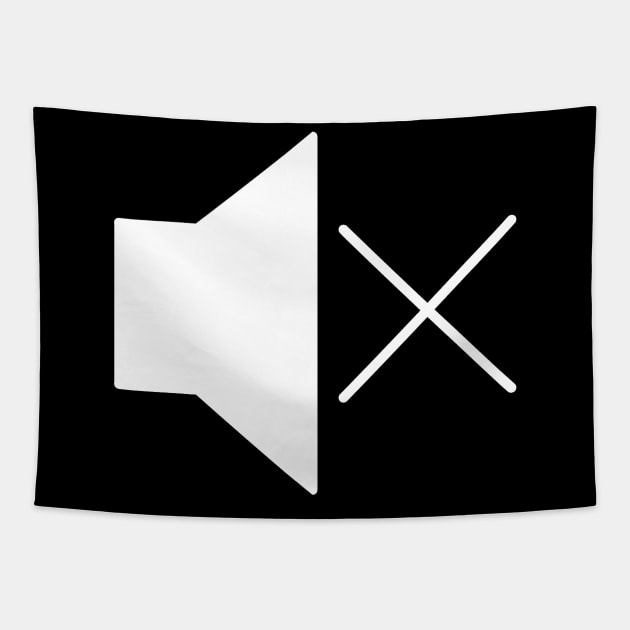 Volume Mute Symbol Minimal Design Tapestry by Minimal DM