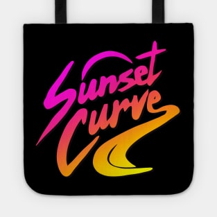 Sunset Retro Vintage Ombré Curves Tote