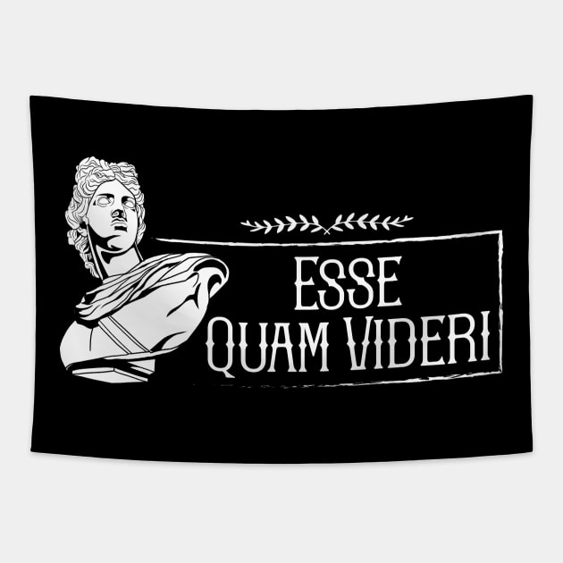 Latin saying - Esse Quam Videri Tapestry by Modern Medieval Design