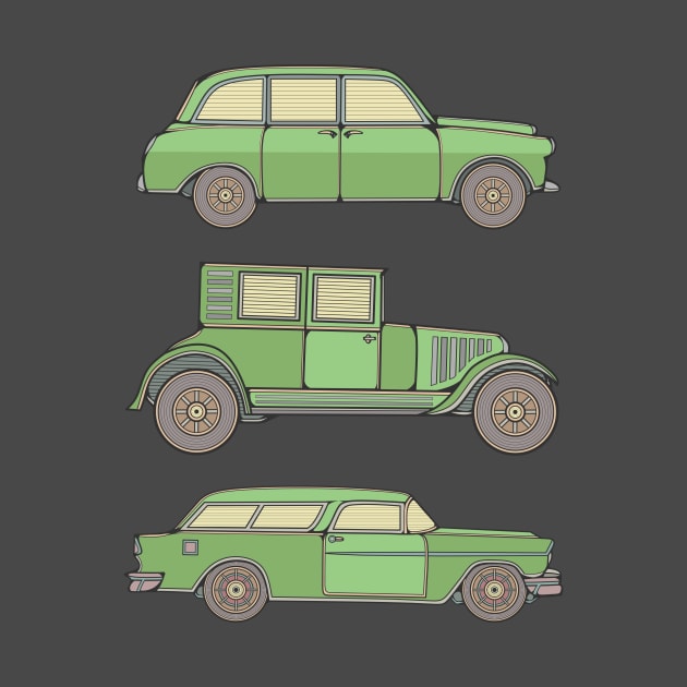 Green Vintage Cars by milhad