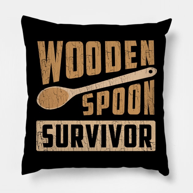 Wooden Spoon Vintage Pillow by Veljam