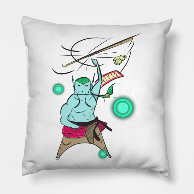 Elf Monk - Ronin style Pillow by Roningasadesign